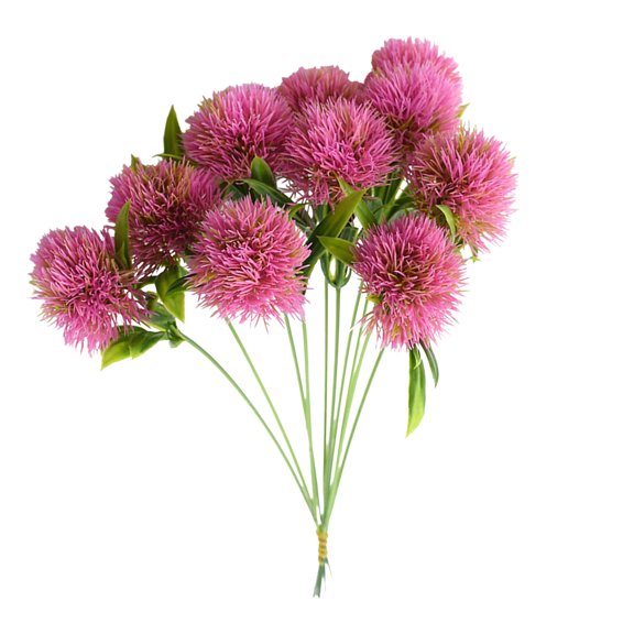Pink Fake Dandelions Set Pink Fake Dandelions Set - 10-Piece Floral Decor, Realistic Simulation, DIY Craft, Home and Cafe Accent, Maintenance-Free Longevity 10-Piece Floral Decor