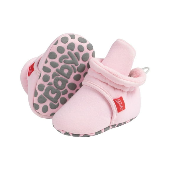 Pink Fall Winter Baby Walking Shoes With Plain Design, Non-Slip Design And Soft Material, Learning To Walk, Durable For Rough Use