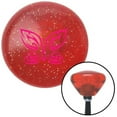 thumbnail image 1 of Pink Fancy Abstract Butterfly Orange Retro Metal Flake Shift Knob with M16 x 1.5 Insert, 1 of 1