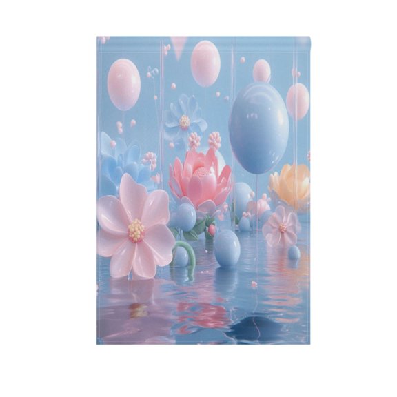 Pink Fantasy Floating Plants Garden Flag Double Sided Outdoor Banners Yard Flags for Garden Home Holiday Decorations