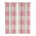 thumbnail image 1 of Pink Farmhouse Kitchen Curtains 84 Inch Length, Buffalo Plaid Check Lattice Geometric Grommet Top Bedroom Living Room Curtains, Light Filtering Cafe Curtain Drapes 2 Panels Set 84''x84'', 1 of 9