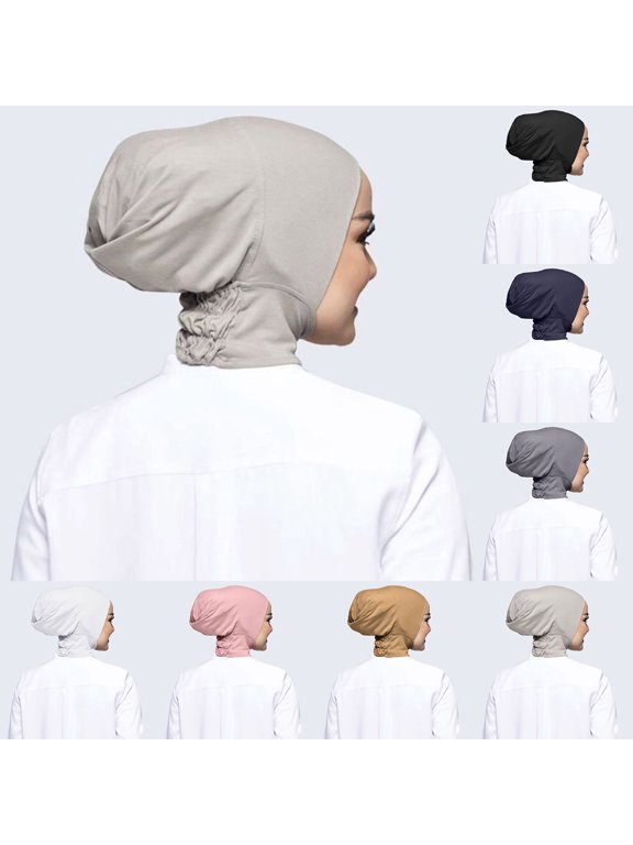 Pink Fashion Muslim Hijab for Women Polyester Viscose Scarf Lightweight Muslim Hijabs Long Shawl Islamic Scarves Turkey Silk Headscarf for Womens One Size
