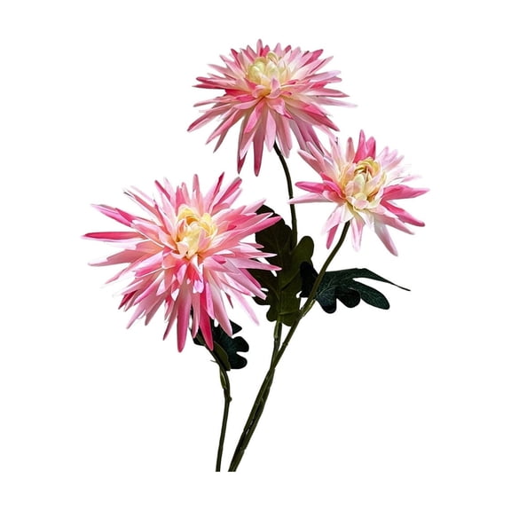 Pink Faux Spider Mum Firework Flower Bouquet Artificial Chrysanthemum For Home Wedding Vase Centerpiece Pink