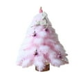 thumbnail image 1 of Pink Feather Christmas Tree - Xmas Tree with Ball Star Deer Decor, Mini Christmas Tree, Christmas Decorations, for Desk, Table, 1 of 7