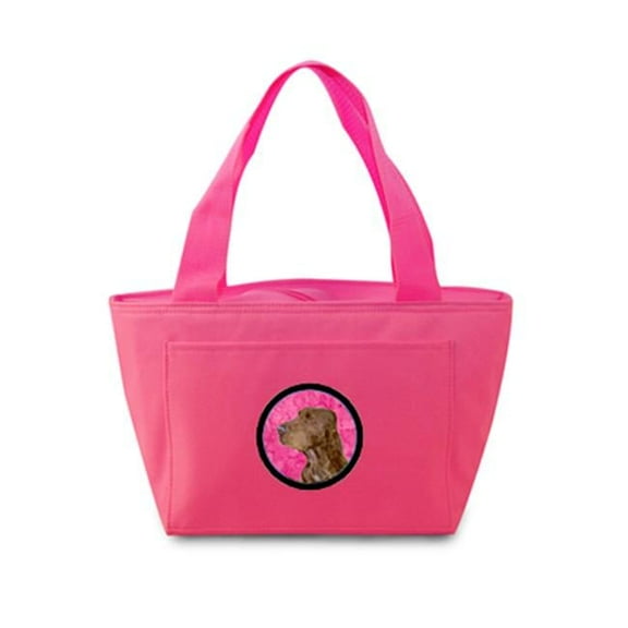 Pink Field Spaniel Zippered Insulated School Washable And Stylish Lunch Bag Cooler