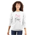 thumbnail image 1 of Pink Fight Breast Cancer Awareness Women Crewneck Sweatshirt Brisco Brands X, 1 of 6