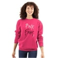 thumbnail image 1 of Pink Fight Breast Cancer Awareness Women Plus Size Crewneck Sweatshirt Brisco Brands 2X, 1 of 5