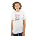 thumbnail image 1 of Pink Fight Breast Cancer Awareness Women's Graphic T Shirt Tees Brisco Brands M, 1 of 5
