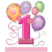 Pink First Birthday Favor Bags, 8pk