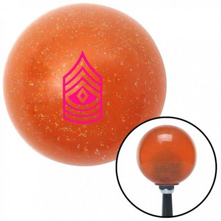 Pink First Sergeant Orange Metal Flake Shift Knob with M16 x 1.5 Insert Shifter