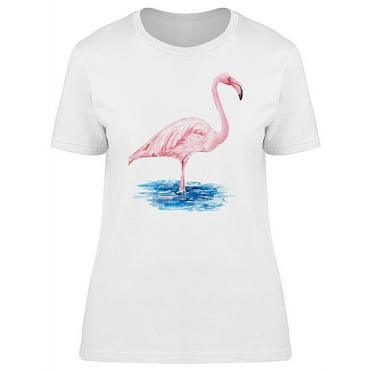Pink Flaming On Water T-Shirt Women -Image by Shutterstock, Female x-Large