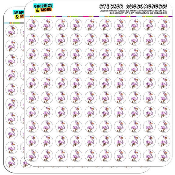 Pink Flamingo 200 1/2" (0.5") Planner Calendar Scrapbooking Crafting Stickers