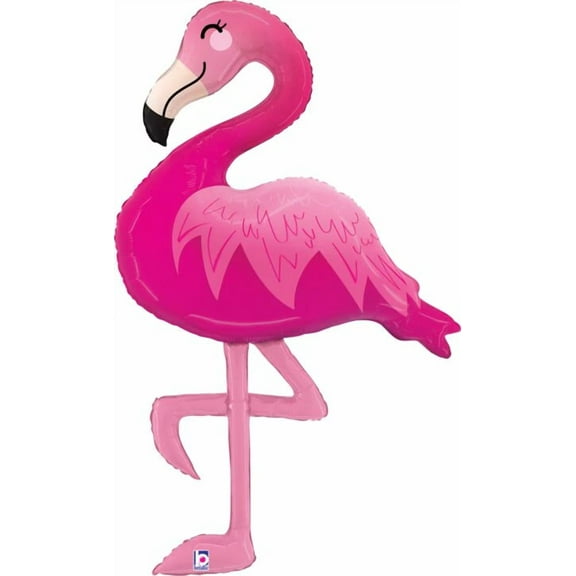 Pink Flamingo 44 Tropical Beach Party Mylar Foil Balloon