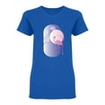 thumbnail image 1 of Pink Flamingo Against The Sky Shaped T-Shirt Women -Image by Shutterstock, Female XX-Large, 1 of 2