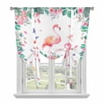 thumbnail image 1 of Pink Flamingo Balloon Curtains for Living Room/French Door, Tropical Botanical Summer Butterfly Flower Tie Up Curtains 63 Inch Length Energy Saving Kitchen Curtains Shades for Windows 42"x63", 1 of 8