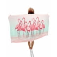 thumbnail image 1 of Pink Flamingo Beach Towels Oversized Super Absorbent, Summer Tropical Flamingo Hawaii Animals Lightweight Bath Towel Quick Dry Sets For Bathroom/Pool/Rv Camping/Beach Play/Gym Room/Picnic 31"x62", 1 of 8