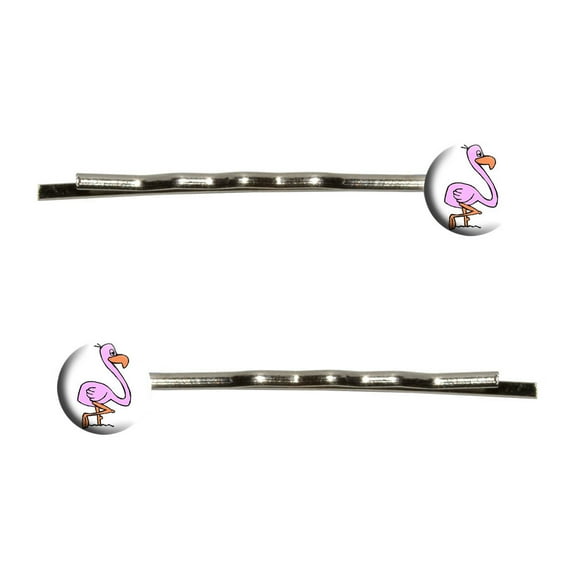 Pink Flamingo Bobby Pin Hair Clips