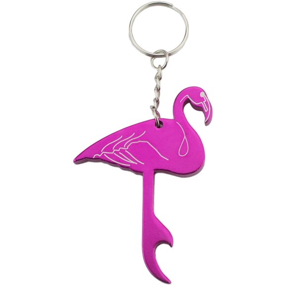 Pink Flamingo Bottle Opener Keychain Beer Openers Tool Key Chain Ring Accessories