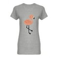 thumbnail image 1 of Pink Flamingo Cartoon Shaped T-Shirt Women -Image by Shutterstock, Female Medium, 1 of 2