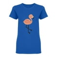 thumbnail image 1 of Pink Flamingo Cartoon Shaped T-Shirt Women -Image by Shutterstock, Female XX-Large, 1 of 2