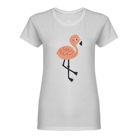 Pink Flamingo Cartoon Shaped Tee Women's -Image by Shutterstock