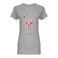 thumbnail image 1 of Pink Flamingo Close Up Shaped T-Shirt Women -Image by Shutterstock, Female x-Large, 1 of 2