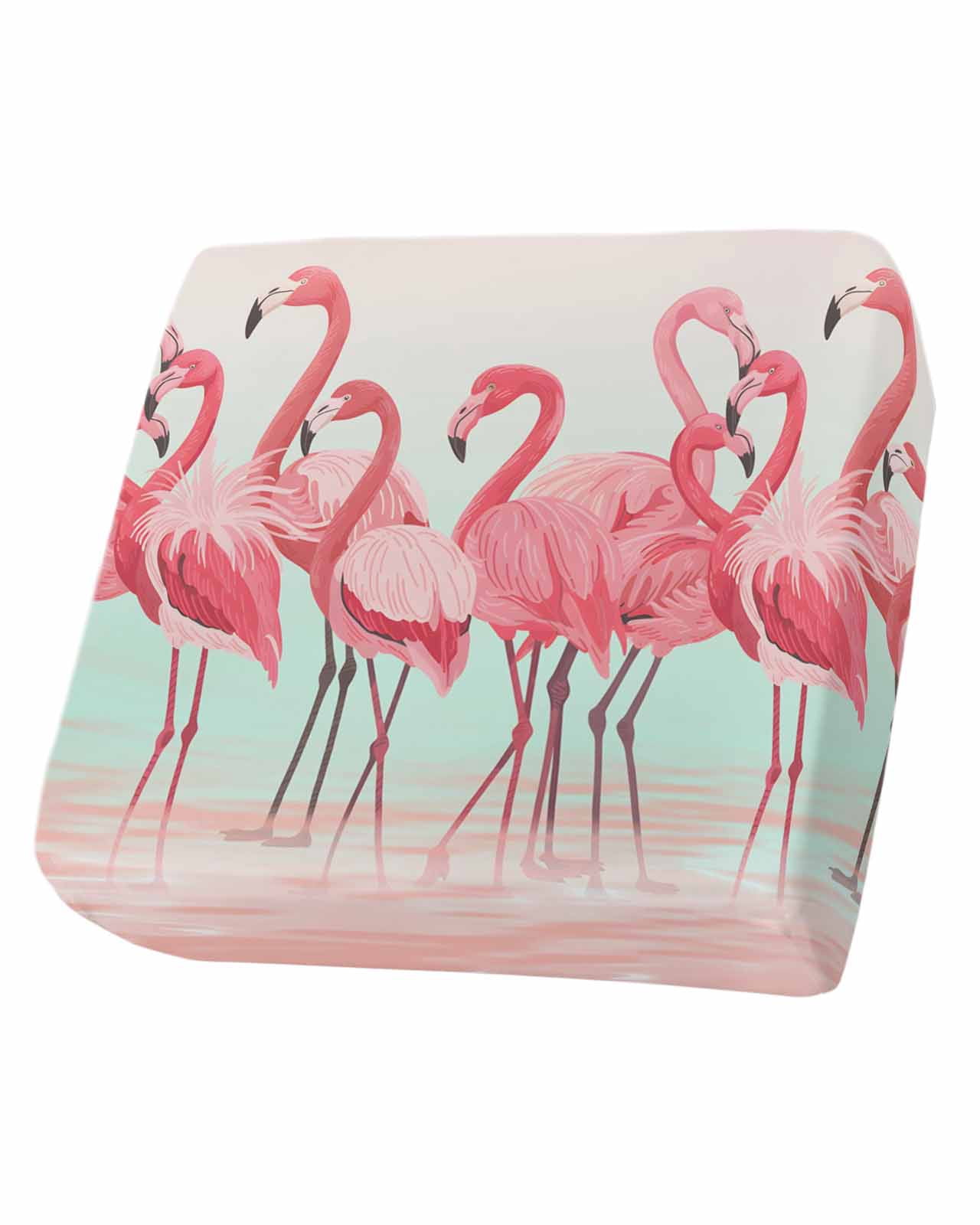 Pink Flamingo Couch Cushion Covers,Stretch Seat Cushion Covers for Sectional Sofa,Summer Tropical Flamingo Hawaii Animals Individual Sofa&nbsp;Slipcovers Furniture Protector Elastic Straps 1Pcs,S