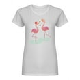 thumbnail image 1 of Pink Flamingo Couple Design Shaped T-Shirt Women -Image by Shutterstock, Female Large, 1 of 2