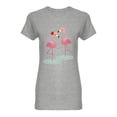 thumbnail image 1 of Pink Flamingo Couple Design Shaped Tee Women's -Image by Shutterstock, 1 of 2