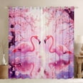 thumbnail image 1 of Pink Flamingo Curtains & Drapes 42"Wx84"L Japanese Cherry Blossom Curtains Women,Floral Tropical Animal Window Curtains,Sakura Bird Bedroom Living Room Decor 2 Panels, 1 of 6