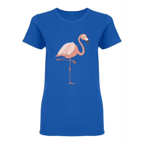 Pink Flamingo Design Shaped T-Shirt Women -Image by Shutterstock, Female Large