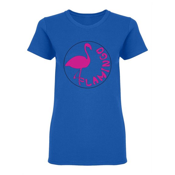 Pink Flamingo Design Shaped T-Shirt Women -Image by Shutterstock, Female x-Large