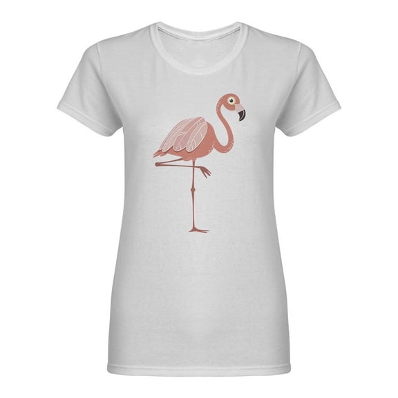 Pink Flamingo Design Shaped Tee Women's -Image by Shutterstock