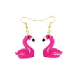 thumbnail image 1 of Pink Flamingo Drop Earrings, 1 of 1
