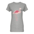 thumbnail image 1 of Pink Flamingo Exotic Bird Shaped T-Shirt Women -Image by Shutterstock, Female Large, 1 of 2