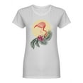 thumbnail image 1 of Pink Flamingo Exotic Design Shaped T-Shirt Women -Image by Shutterstock, Female Large, 1 of 2
