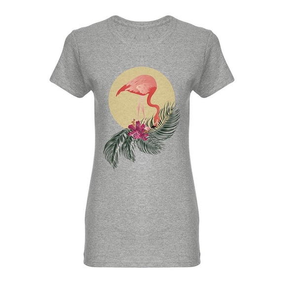 Pink Flamingo Exotic Design Shaped T-Shirt Women -Image by Shutterstock, Female Large