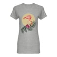 thumbnail image 1 of Pink Flamingo Exotic Design Shaped T-Shirt Women -Image by Shutterstock, Female Small, 1 of 2