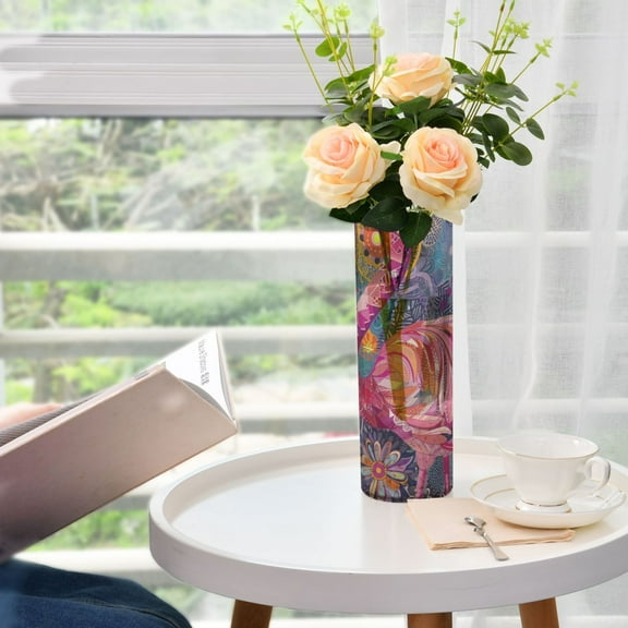 Pink Flamingo Flower Vase Decorative Vases for Flowers Home Decor for Centerpieces Entryway Shelf Living Room