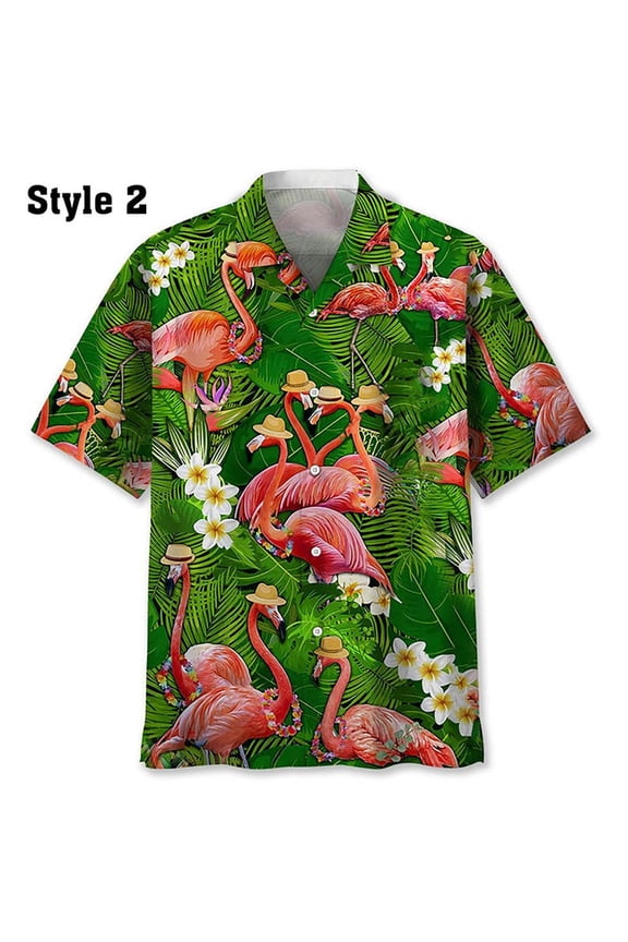 Pink Flamingo Hawaiian Shirt, Flamingo Shirt, 3D Hawaiian Aloha Shirt, Hawaii Shirt for Men and Women, Flamingo Lover Gifts.