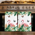thumbnail image 1 of Pink Flamingo Kitchen Towels Set of 4, Summer Tropical Palm Leaves Butterflies Absorbent Dish Towels for Kitchen, Microfiber Hand Towel, Quick Drying Tea Towel for Cleaning Decorative Dishcloths, 1 of 7