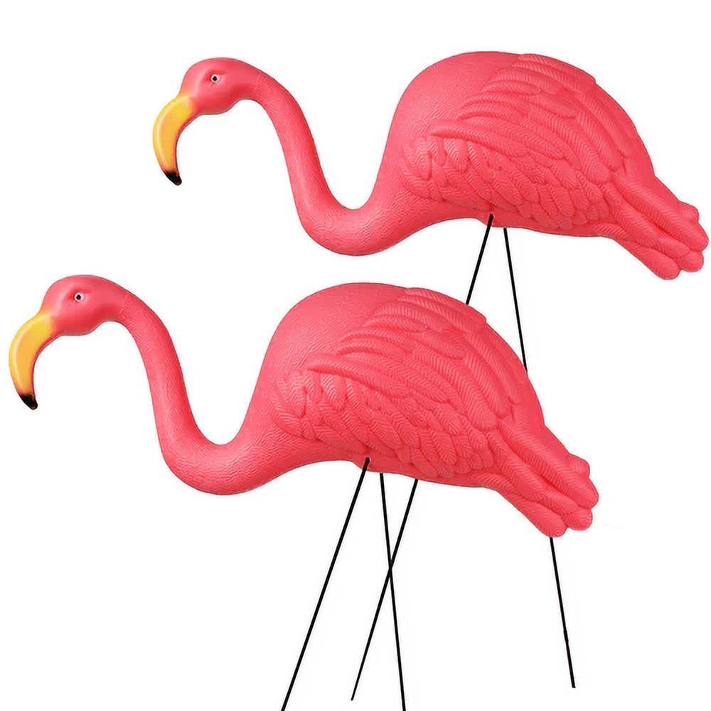 Pink Flamingo Lawn Decorations (2 PACK)