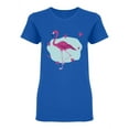 thumbnail image 1 of Pink Flamingo On One Leg Shaped T-Shirt Women -Image by Shutterstock, Female Medium, 1 of 2