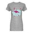 thumbnail image 1 of Pink Flamingo On One Leg Shaped T-Shirt Women -Image by Shutterstock, Female Small, 1 of 2
