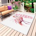 thumbnail image 1 of Pink Flamingo Outdoor Rug for Patio/Deck/Porch, Non-Slip Large Area Rug 4 x 6 Ft, Summer Animal Gradient Watercolor Indoor Outdoor Rugs Washable Area Rugs, Reversible Camping Rug Carpet Runner, 1 of 8