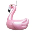 thumbnail image 1 of Pink Flamingo Pool Float Christmas Holiday Ornament Glass, 1 of 1