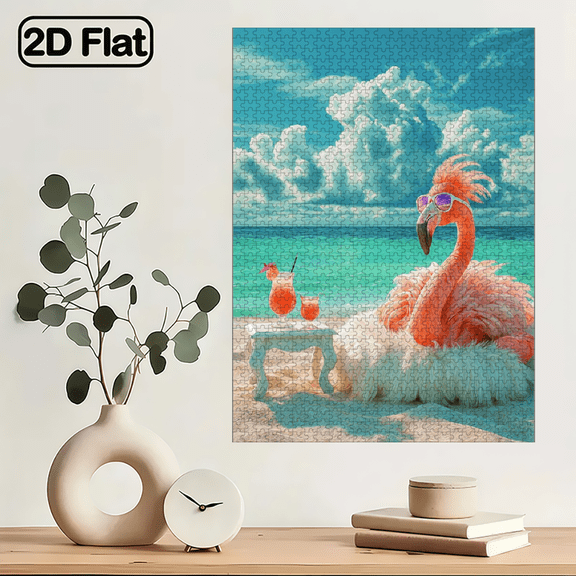 Pink Flamingo Puzzle, Animal Puzzle, Christmas Gift Puzzle, Birthday Gift Puzzle, Wooden Puzzle, Activity Puzzle, Educational Puzzle, Family Game Puzzle