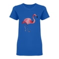 thumbnail image 1 of Pink Flamingo Realistic Design Shaped T-Shirt Women -Image by Shutterstock, Female Large, 1 of 2