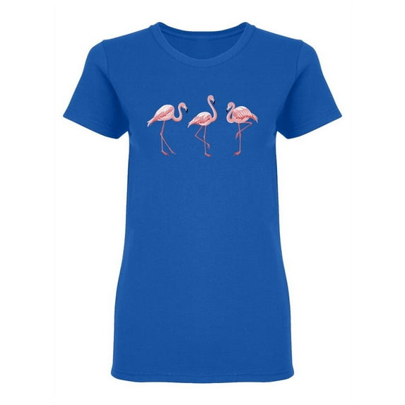 Pink Flamingo Set Design Shaped T-Shirt Women -Image by Shutterstock, Female Small