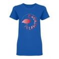 thumbnail image 1 of Pink Flamingo  Shaped T-Shirt Women -Image by Shutterstock, Female Large, 1 of 2